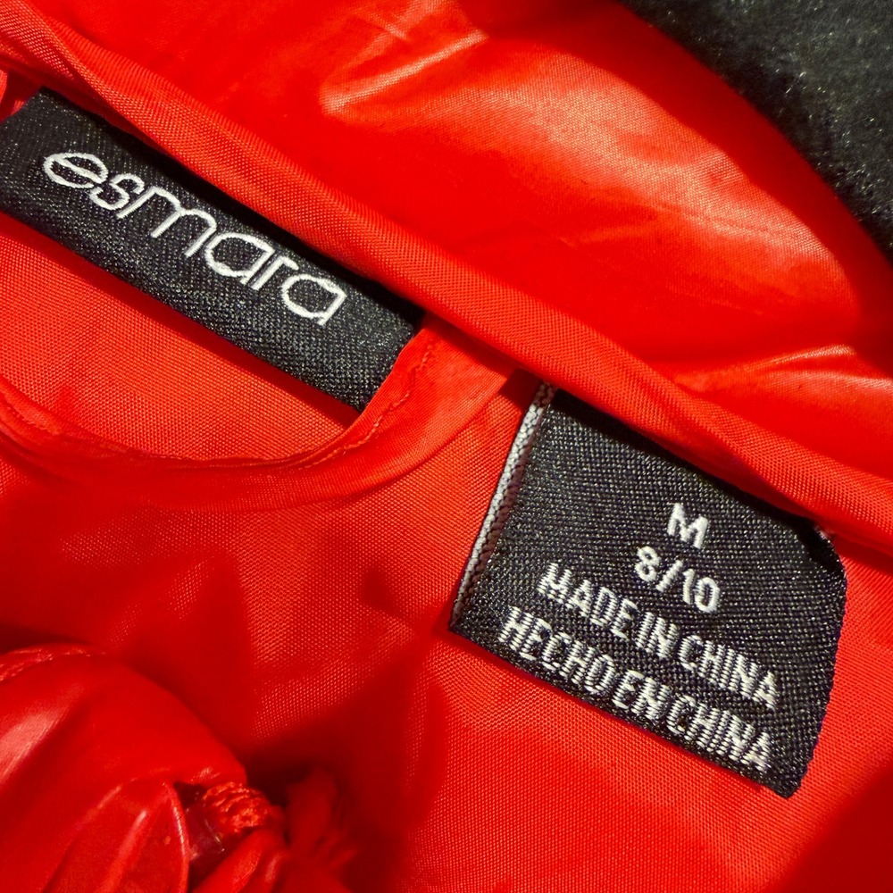 Esmara Womens Red Orange Quilted Puffer Vest M 8/10 - Picture 5 of 8